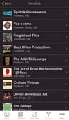 Vendor list from the app