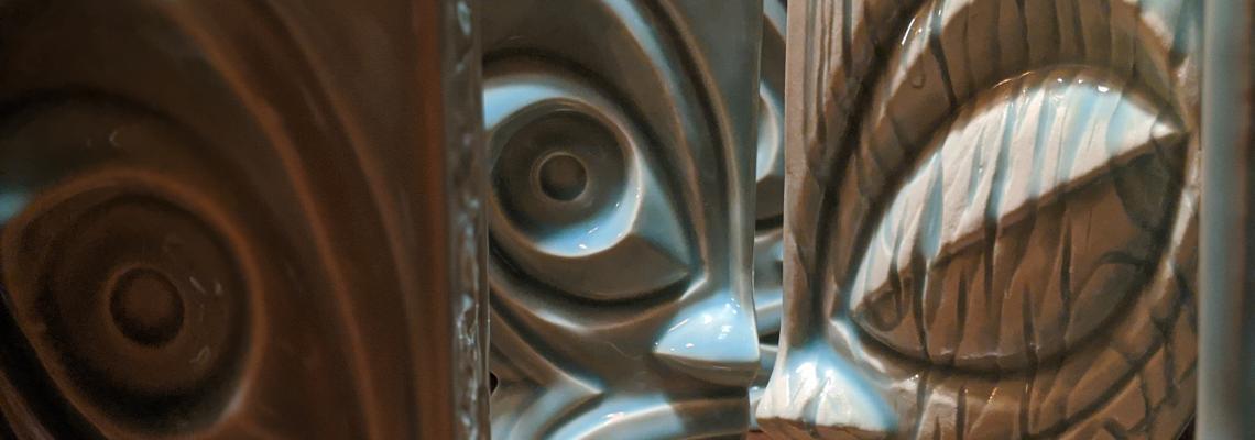 Abstract photo of the Eye of the Tiki mug