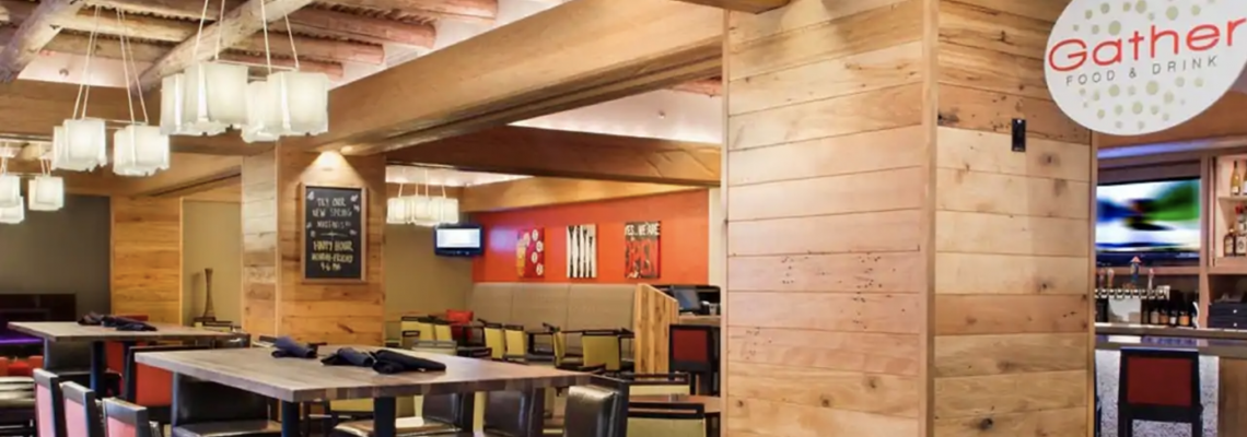 Gather restaurant in the DoubleTree hotel