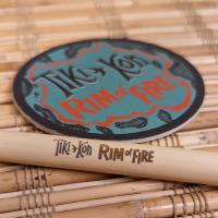 Tiki Kon Rim of Fire coaster and bamboo straw